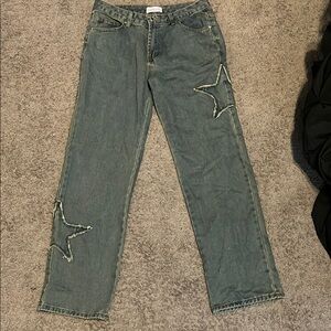Women's Blue Star Embellished Jeans